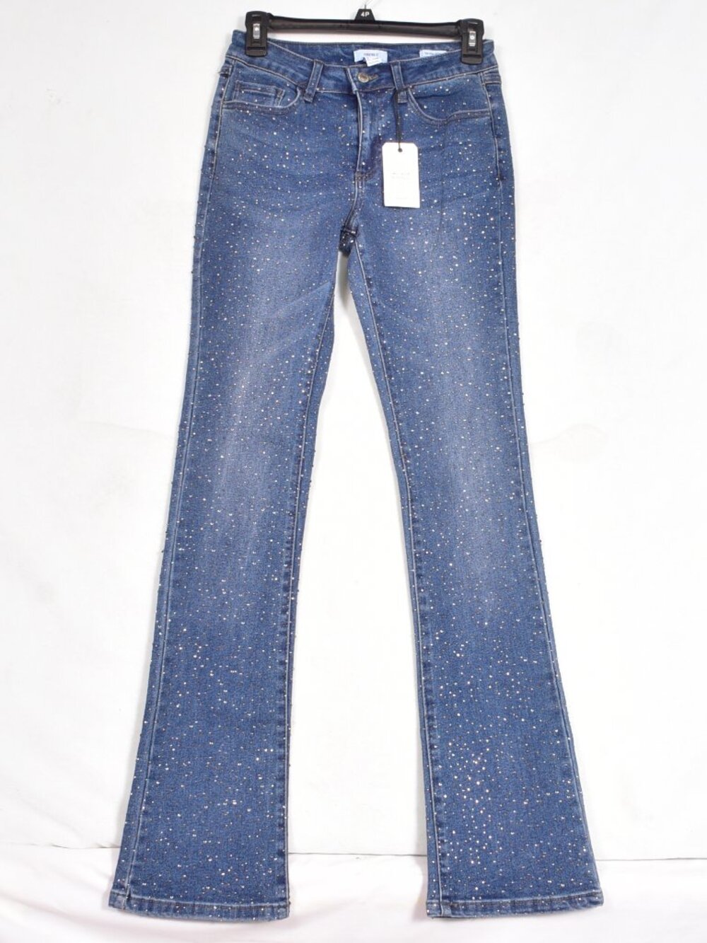Forever 21 Premium Denim Jeans Rhinestone Detail Size 27 Sparkle